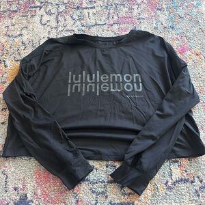 lululemon athletica Black Reflective Long Sleeve Tee
